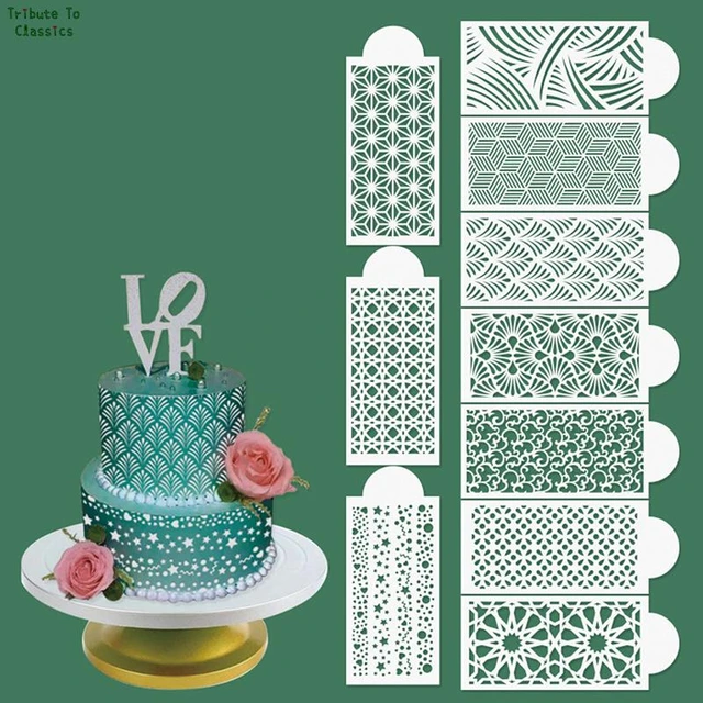 Diy Fondant Baking Mould Cake Stencil  Fondant Cake Stencil Template Mold  - Flower - Aliexpress