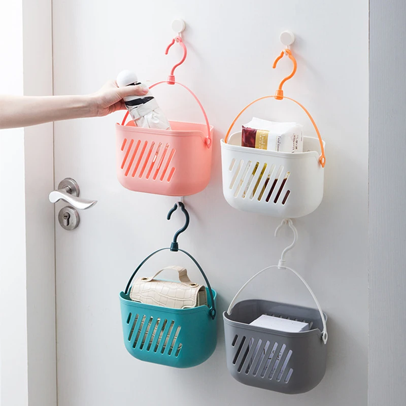 

Caddy Hanging Shower Toiletry Bath Kitchen Baskets Tub Corner Organizer Dorm Tote Hooks Rack Hangable Storage Basket with Hook