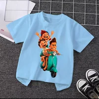 Disney 2024 Luca Fun Game Shorts - Adorable Cartoon Character T-Shirt For Boys & Girls, Stylish & Entertaining 2