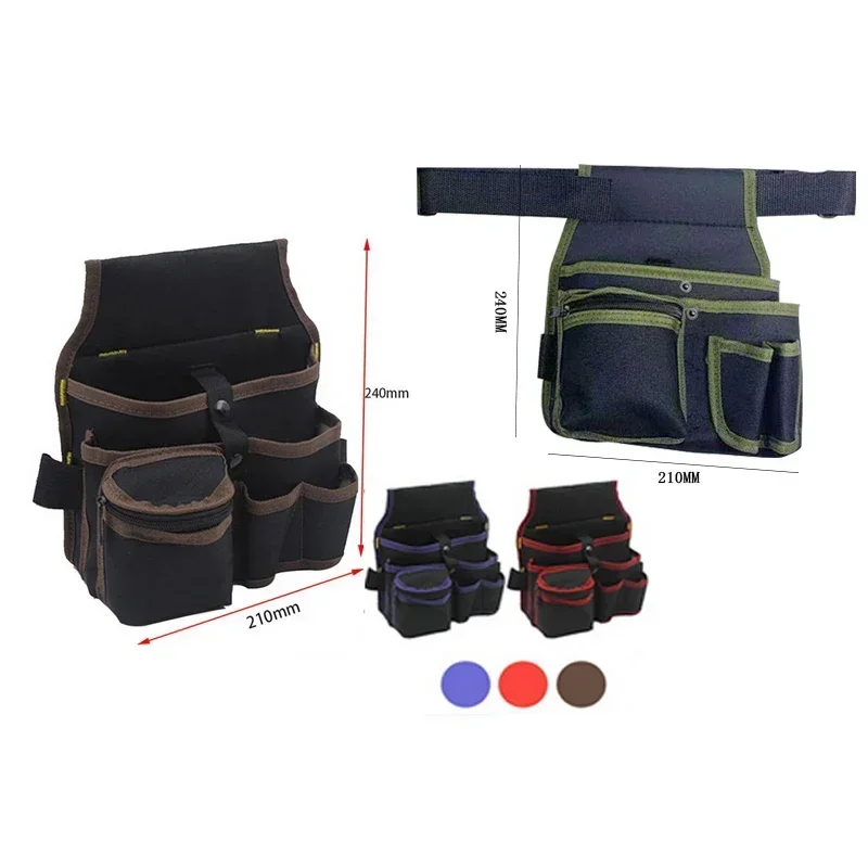Tool Bag Multifunctional Tool Storage Pouch Belt Electrician Toolkit Drill Waist Bag Wrench Screwdriver Hardware Organizer