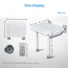 Wall Mounted Bathroom Foldable Stool 220 Lbs Bearing Weight Non-slip Folding Shower Seat Entryway Stool Bench Wall Bath Seat 4