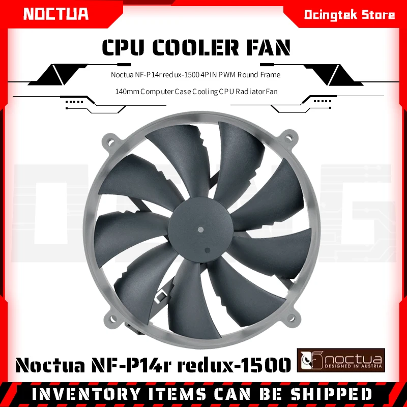 Noctua Nfp14r Redux1500 4pin Pwm Round Frame 140mm Computer Case
