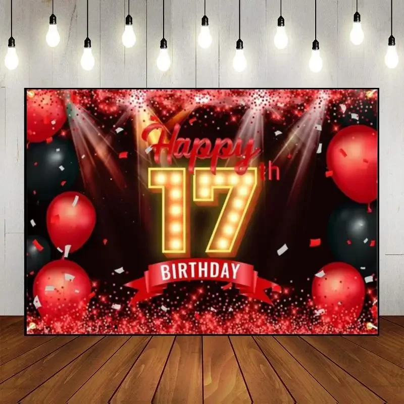 Happy 17Th Birthday Hotwheels Decorazione Sfondo Fotografia Fondali Sfondo Personalizzato Rosso Dolce Cake Stand Vintage Baby Room