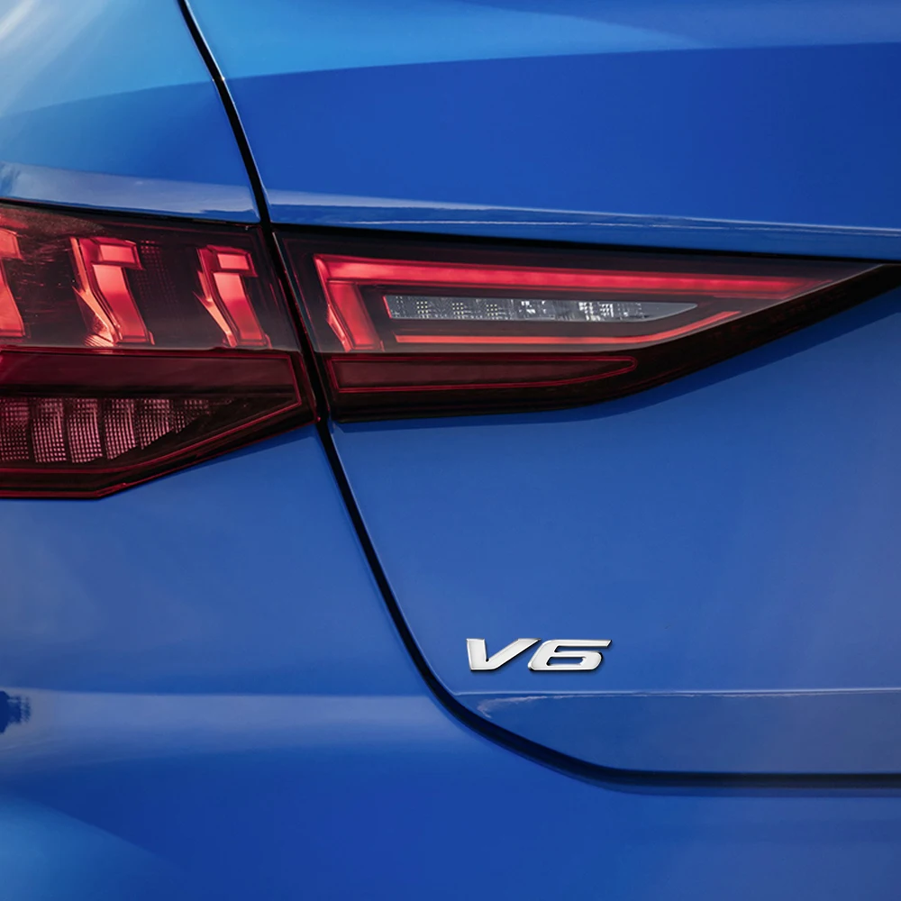 ABS 트렁크 S V6 배지 스티커 자동차 외부 스타일링 바디 로고 커버 레터 데칼 포드 피에스타 MK2 MK4 개조 액세서리