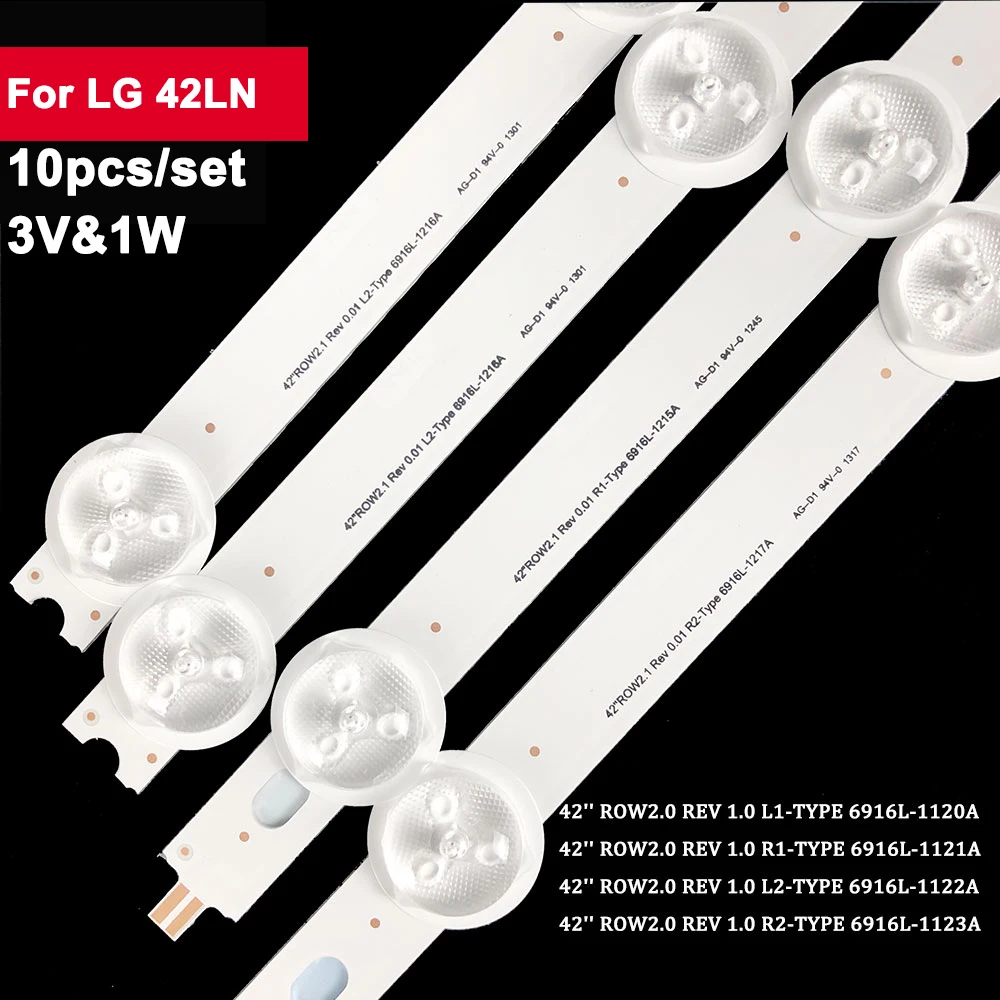 Bande de rétroéclairage LED pour réparation TV LG, barres de rétroéclairage LED, A, B, TYPE, 6