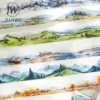 JIANWU 30mm*200cm To The Mountains and  Sea Series Vintage Landscaping Collage Material PET Tape Creative DIY Journal Stationery 1