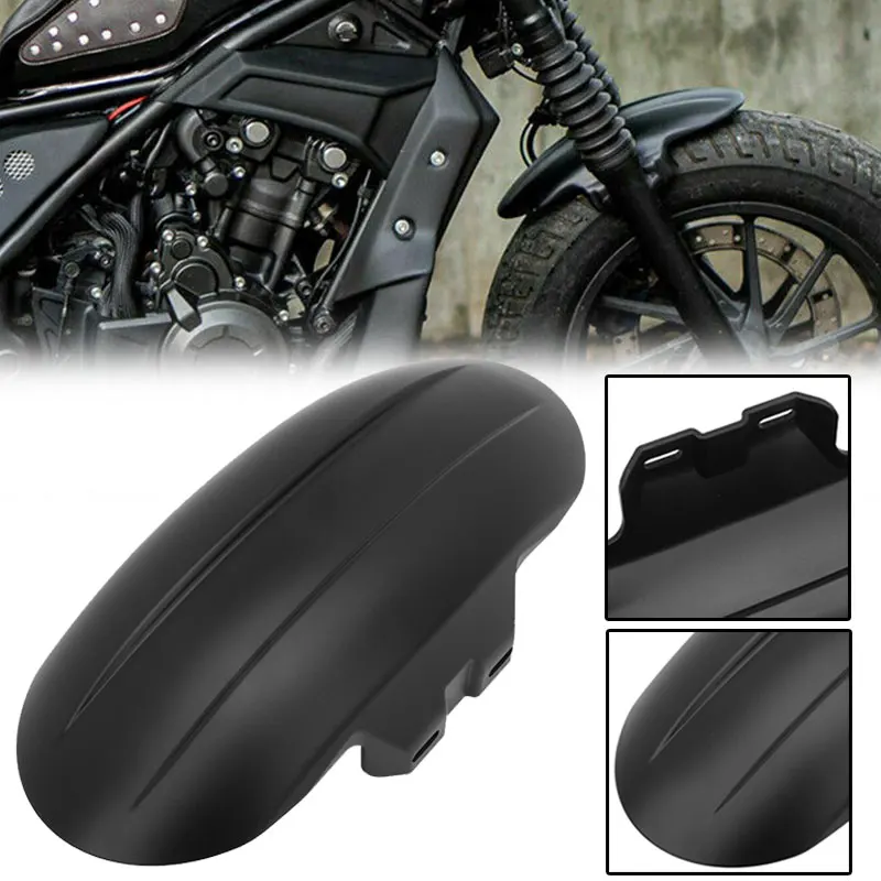 1PcMotorcycleFrontABSFenderBlackMudguardWrapperFairingForHondaRebel3005002017.jpg