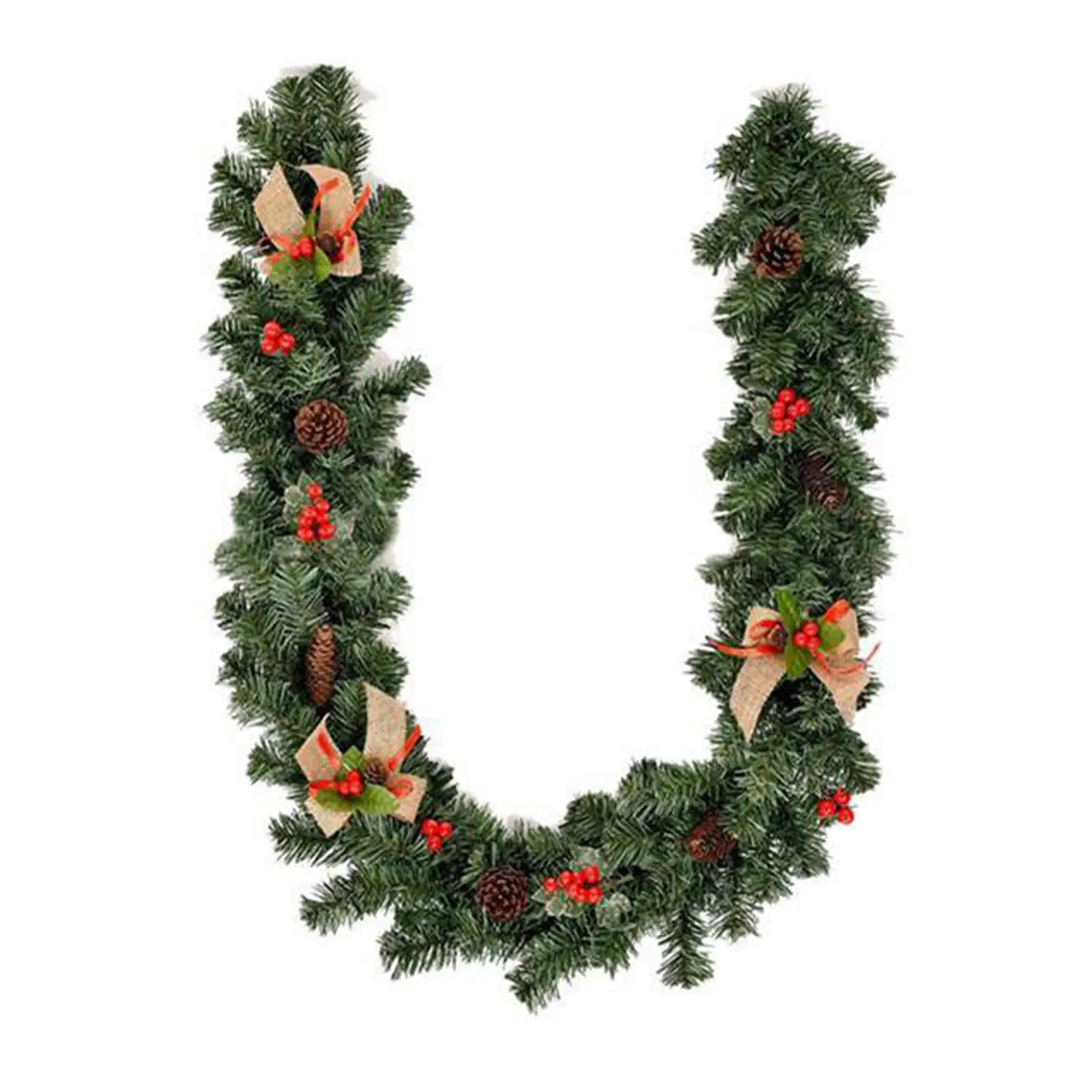 Artificial Christmas Garland Decoration 5.9ft Christmas Decoration with Pinecones for Indoor Outdoor Home Xmas Tree Gate Winter