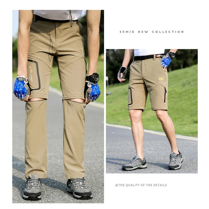 Pantalon de randonnée détachable couple UETEEY - Séchage rapide pour pêche camping et trekking