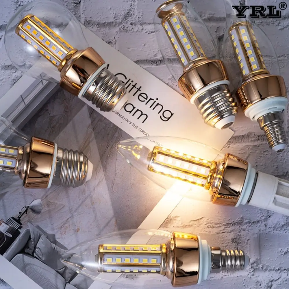 

Высококачественные светодиодные лампы-свечи E14 E27, белая женская энергосберегающая лампа 110-220 В с наконечником, белая лампа-свеча, лампы для украшения дома