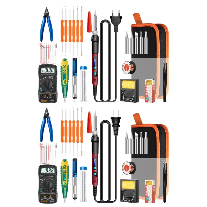 

26 Pieces SL103 Digital Display Adjustable Temperature Electric Soldering Iron for Circuit Board and Fields Repair New Dropship