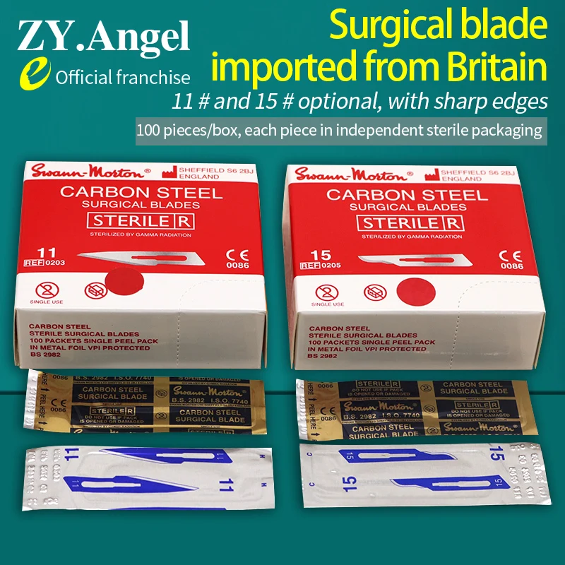 

11 # and 15 # British surgical blade, double eyelid surgery, beauty and plastic tool, eyebrow lifting， eye corner opening