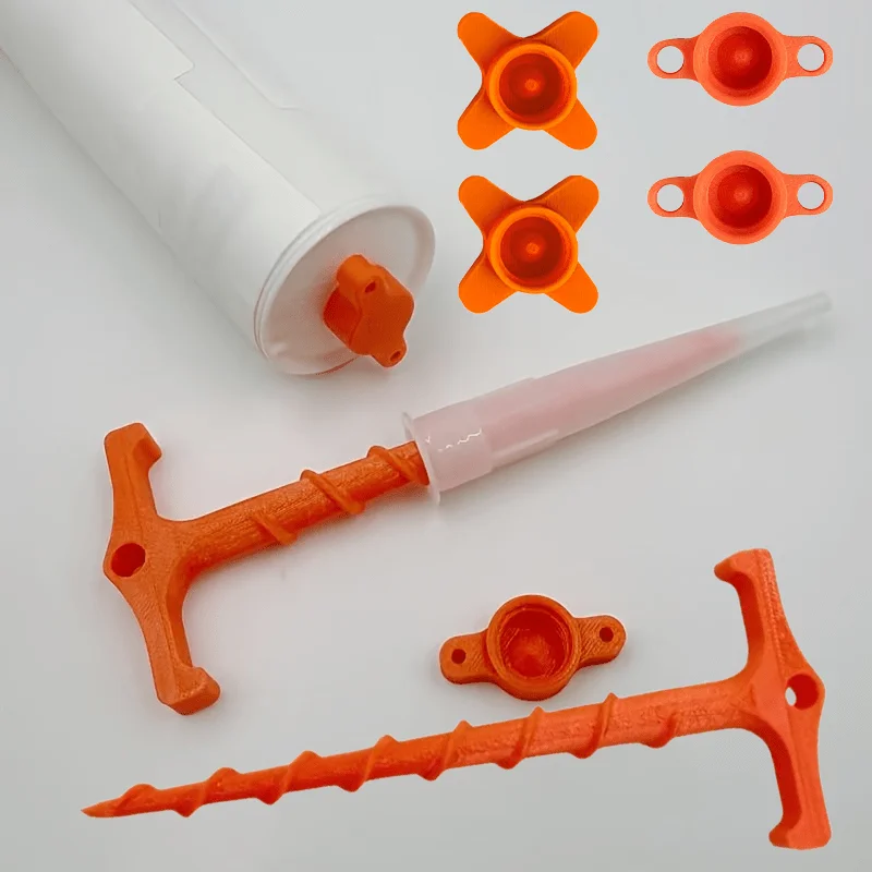 3D Printing Silicone Caulk Nozzle Unclogger Reusable Spiral Drill Sealant Gun Nozzle Cleaner Tool for DIY & Prof