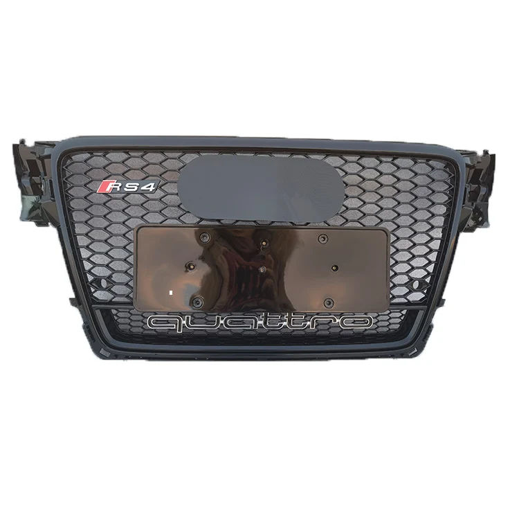 아우디스 RS4 그릴 2008-2012 용 쿼트로 전면 그릴, 자동차 부품, A4 개조, RS4 B8 바디 키트