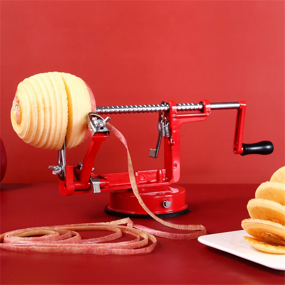 

3-in-1 Stainless Steel Hand-cranking Apple Peeler Slicer Fruit Potato Machine Metal Peeler Corer Slicer Kitchen Accessories
