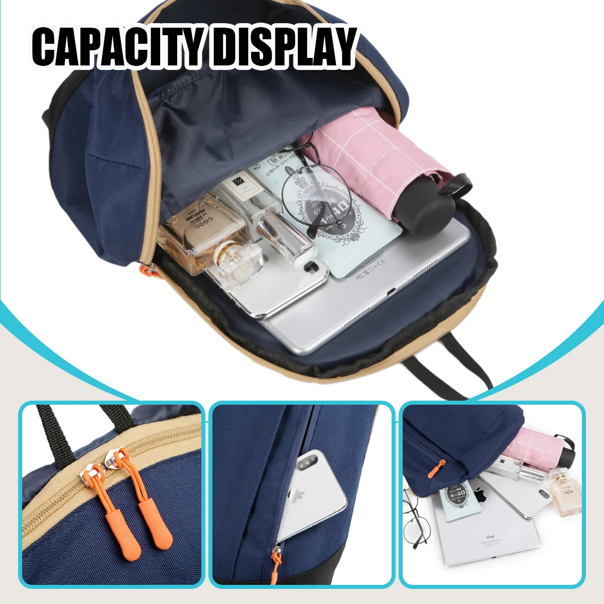 New Product Travel Lightweight Small Backpack for Girls Casual Shopping Small Backpack for Male Students to Go to Class iPad Tablet Bag for Hiking, Shopping, Mountaineering and Fishing