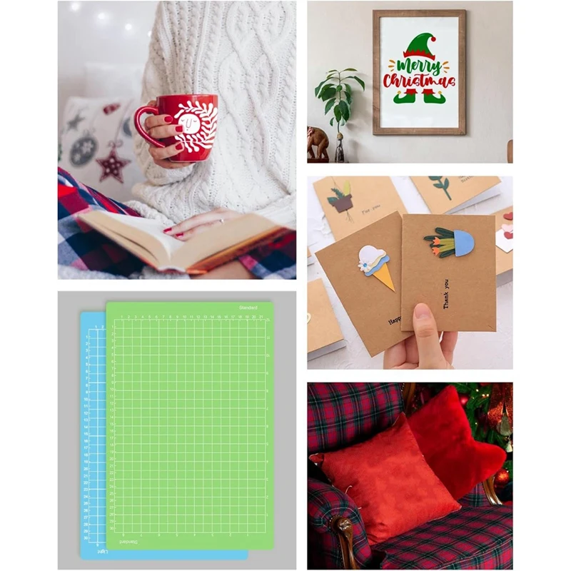 Cricut Joy Xtra용 NEW-6Pcs 커팅 매트, 재사용 가능한 공예 커팅 매트, 접착 액세서리 교체, 12X8.5In