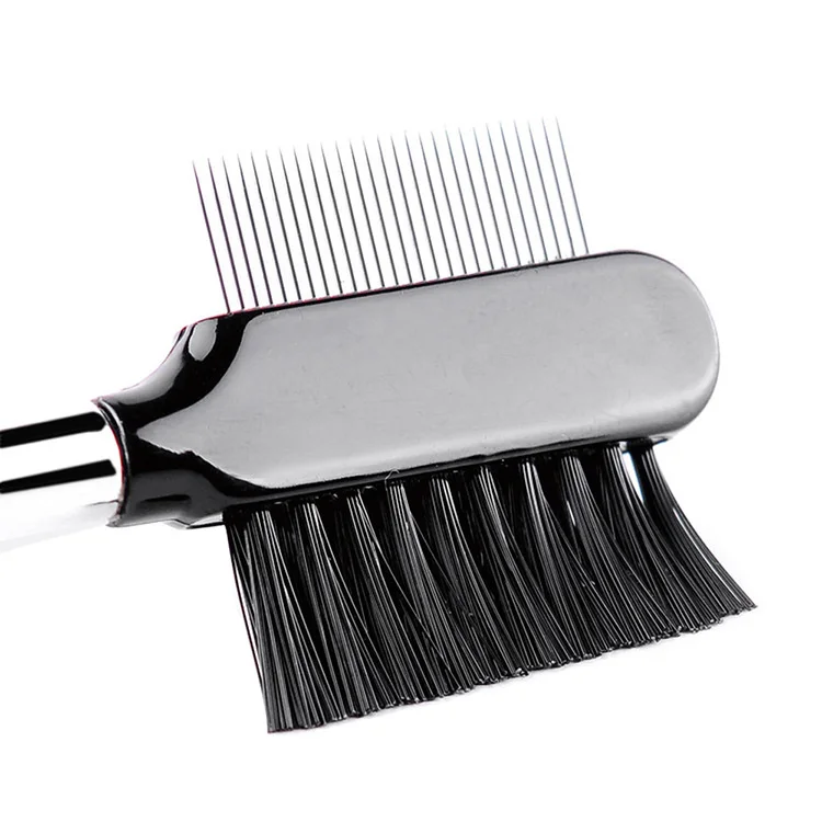 200pcs Stainless Steel Needle Eyebrow Comb Studio Makeup Artist Makeup Tool Dual Purpose Eyelash Brush Single Brush