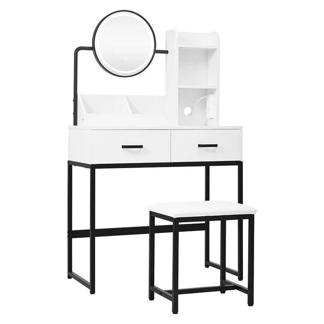 Makeup table with LED lighting and swivel Mirror Makeup table with LED lighting and swivel Mirror