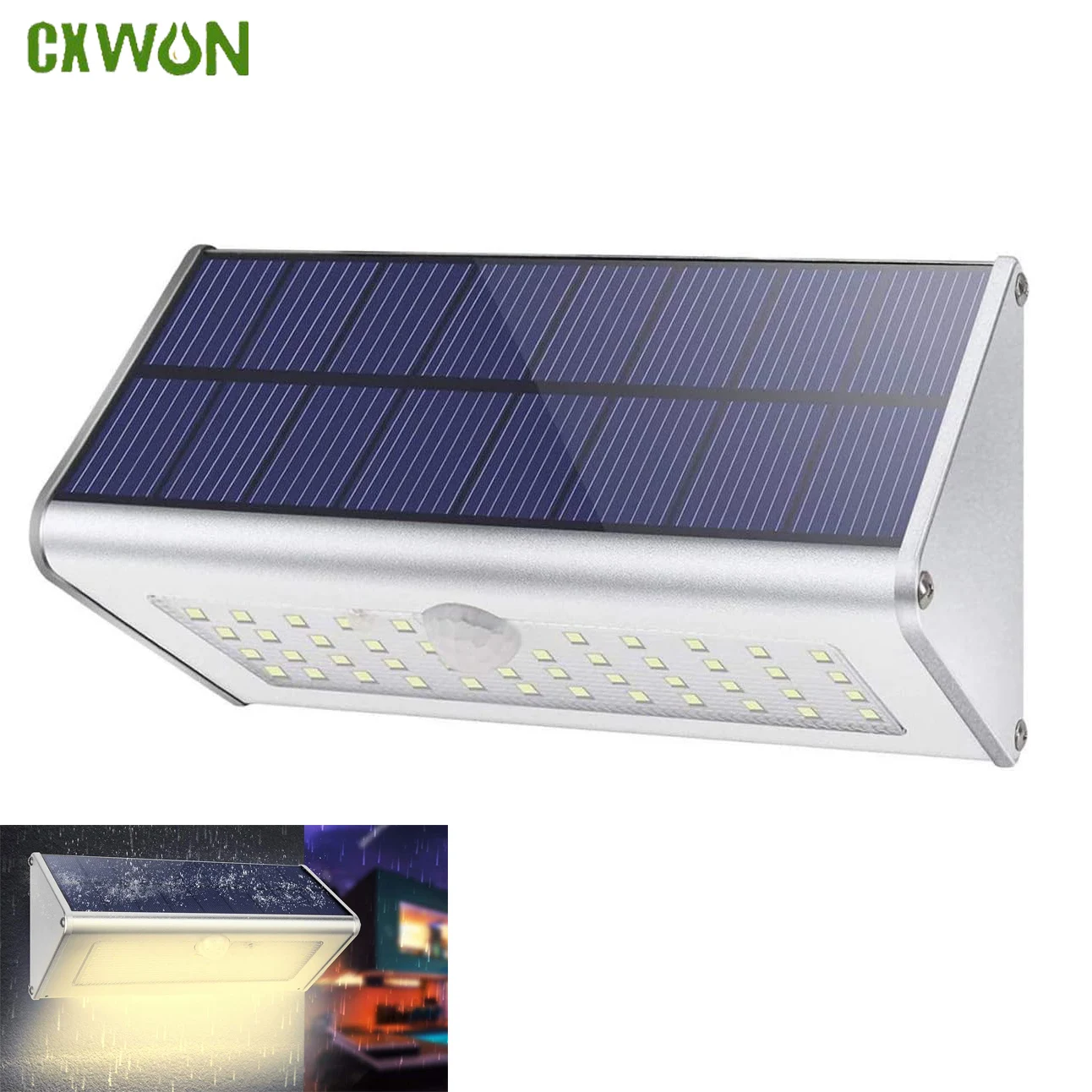 Solar Lights Outdoor 1100LM Sunlight with PIR Motion Sensor Waterproof 46LED Light Garden Wireless Aluminum Wall Led Lighting 36mp 1080p night vision trail camera waterproof infrared motion camera