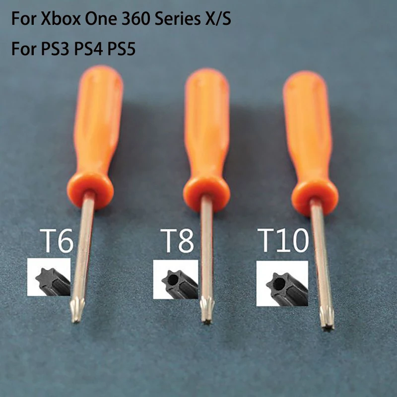 Cltgxdd 10피스 토르크 T6 T8 T10 안전 드라이버 Xbox One 360 시리즈 PS3 PS4 PS5 안티탬퍼 홀 수리 및 개봉 도구