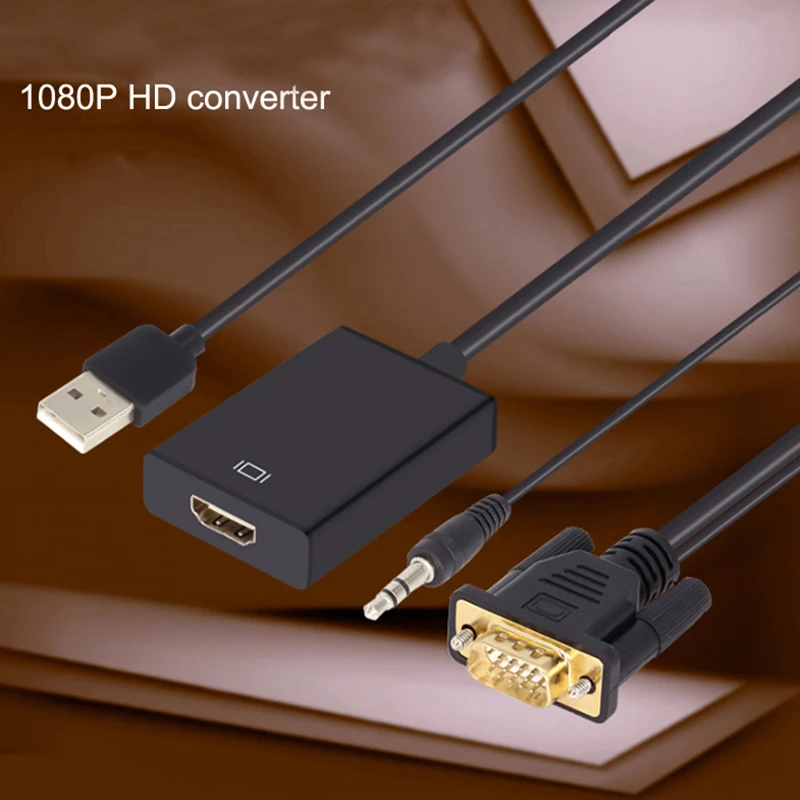 VGA To HDMIPs4 Tv Box 용 호환 케이블 컨버터 Aux 오디오 분배기 디스플레이 포트 티몬