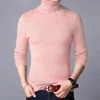 High Quality Men's Autumn and Winter High Neck Knit Shirt Slim Fit Long Sleeve Sweater Solid Color Pullover Tops 3