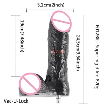 FREDORCH Sex Machine Big Black Dildos VAC-U-LOCK Vibrator For Women Attachments Toys for Adults Realistic 3