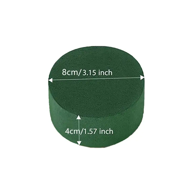 Green Floral Foam 6PCS Round Floral Foam Brick, Dry Floral Foam Blocks, Artificial Flower Mud D IY Flower Arrangement Kit 6