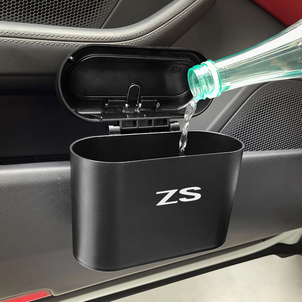 Car Trash Can Car Trash Can Storage Box Auto Interior Accessories For MG ZS EV ZR ZX ZT HS GT GS TF Hector Mulan Gundam MG3 MG4 MG5 MG6 MG7