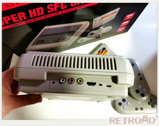 Novo sfc52hd super retro jogo de ferragem console jogo sfc/snes