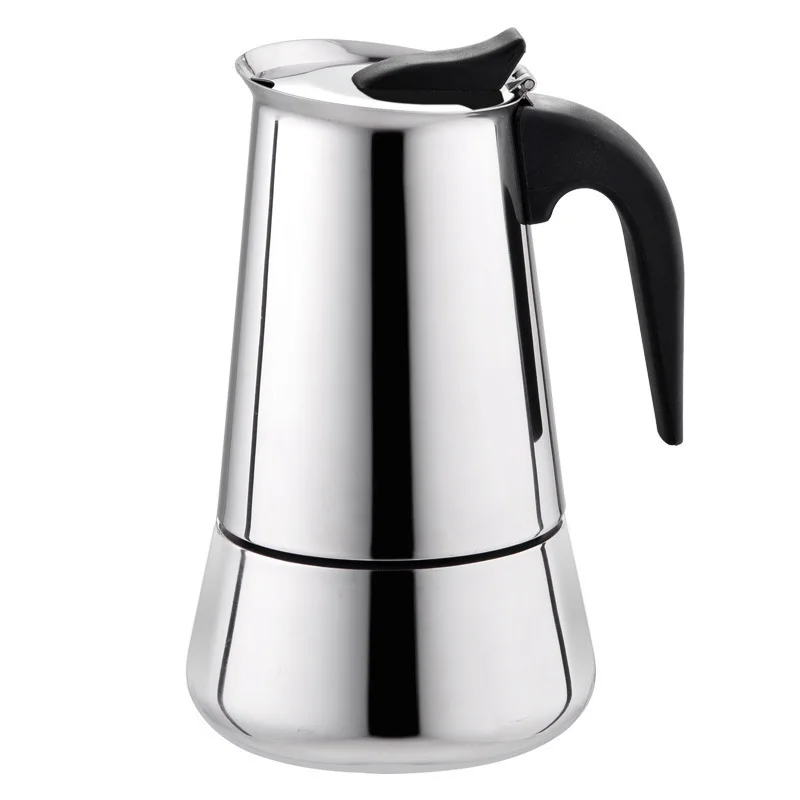 300ml Stovetop Espresso Maker Stainless Steel Italian Coffee Moka Pot  Induction-capable Coffee Machine Cafe Percolator Maker - Coffee Pots -  AliExpress