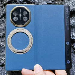 Premium Echte Leren Flip Case met Dubbele Schermbescherming en Magnetische Slimme Raamhoes