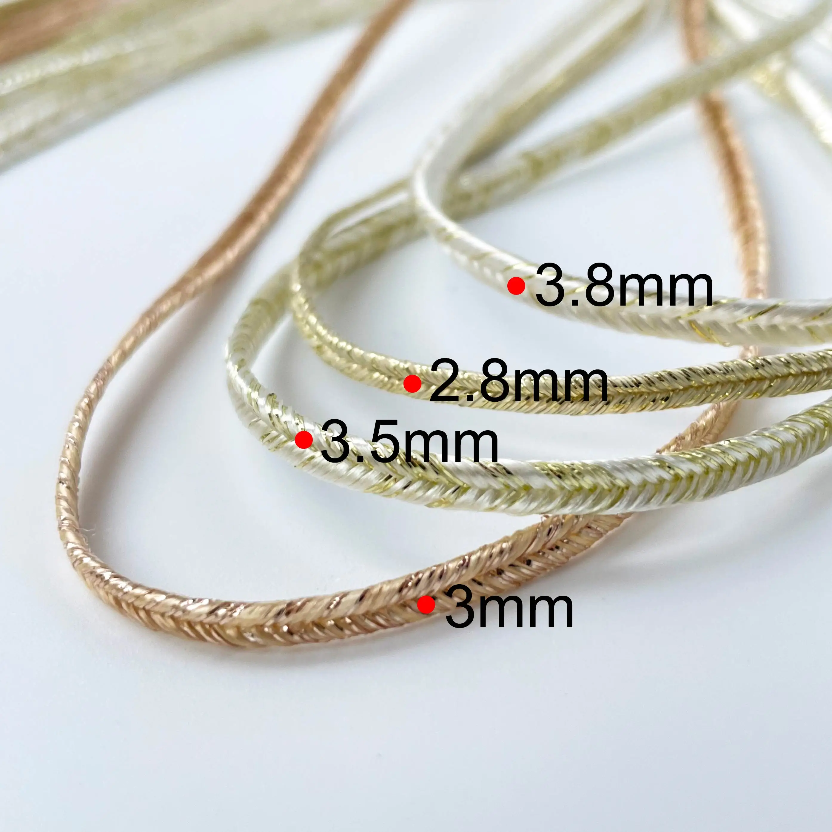 10-Meter Gold & Silver Herringbone Webbing Strap - DIY Edging Accessory