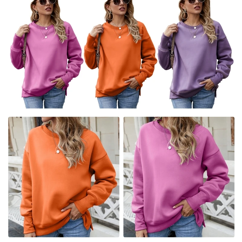 

Solid Color Sweatshirt Womens Casual Hoodie Fashion Winter Autumn Pullover Tops