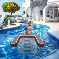 150cm Large Step  Inflatable Dog Water Ramp Dogs Up to 210 lbs Floating Non-Slip EVA Foam Platform for Pool, Boat, & Dock 1