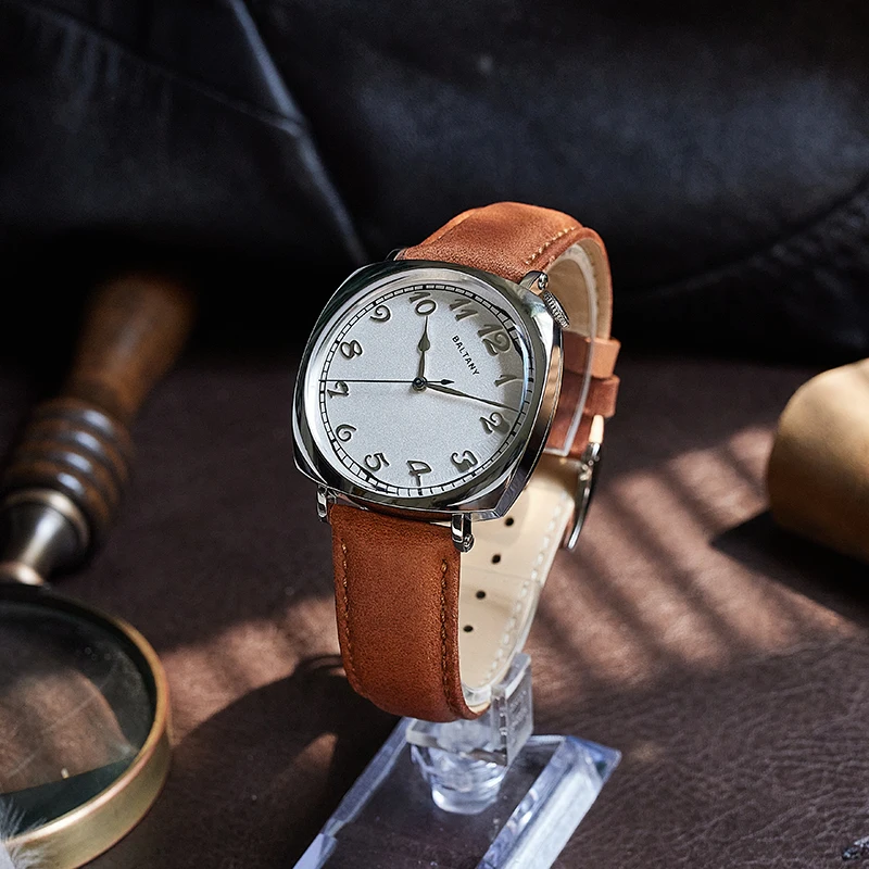 Relógios Baltany Homage para homens, American Watch 9039, Relógio de pulso automático quadrado vintage de luxo raro original mais vendido, 1921