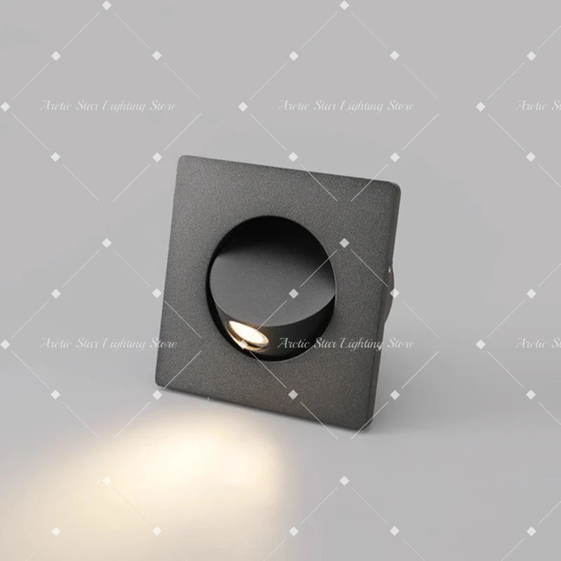 Modern Embedded Reading Wall Lamp for Bedroom Bedside Living Room Corridor Entrance LED Lights Adjustable Lamps Fixture Sconce