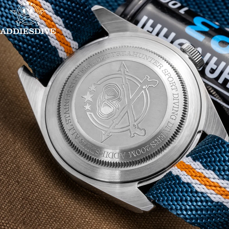ADDIESDIVE TOP Brand GMT Men Quartz Watch Bubble Mirror Glass Luminous relojes hombres 20Bar Waterproof Luminous AD2044 Watches