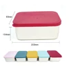 1800ML Storage Box Portable Storage Container Food Grade Stainless steel Box with Silicone Lid 1