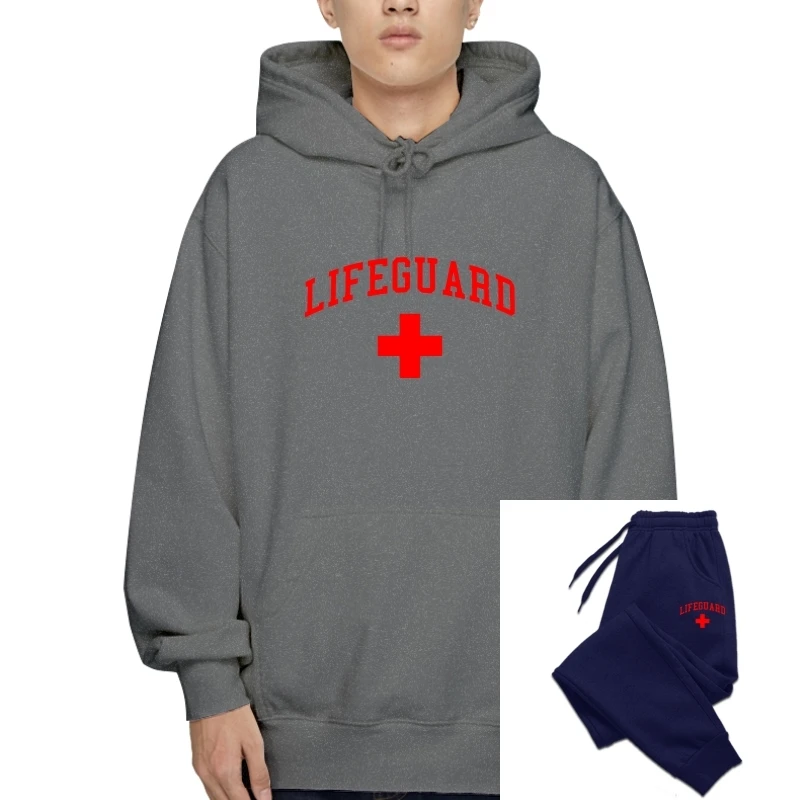 

Nw Men Printed Lifeguard Beach Safty Pool Staff Summer 2020 Fleece Plus Winter Print Men Summer Army Pullover