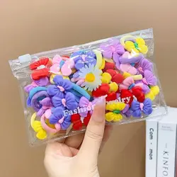 Pack of Cute Cartoon Rubber Elastic Hair Bands - Sweet Hair Ties - 10pcs (3)