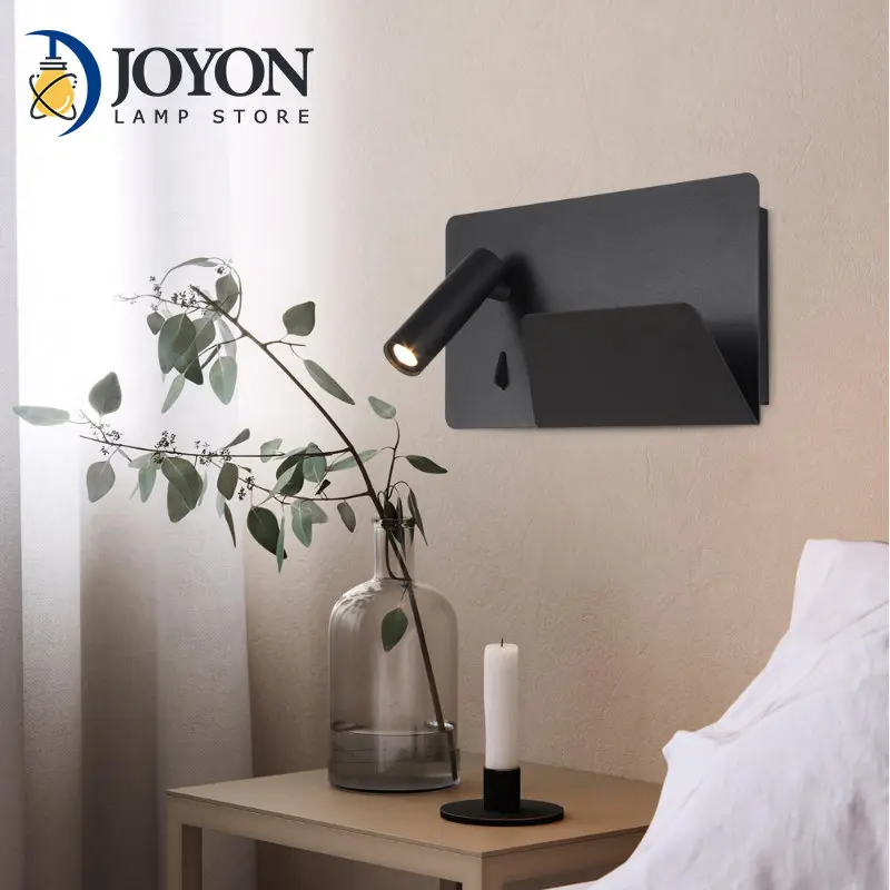 

Wall Lamp LED Wireless Charging USB Wall Light Modern Sconces with Switch Light Indoor Lighting Home Decor Living Room Bedroom