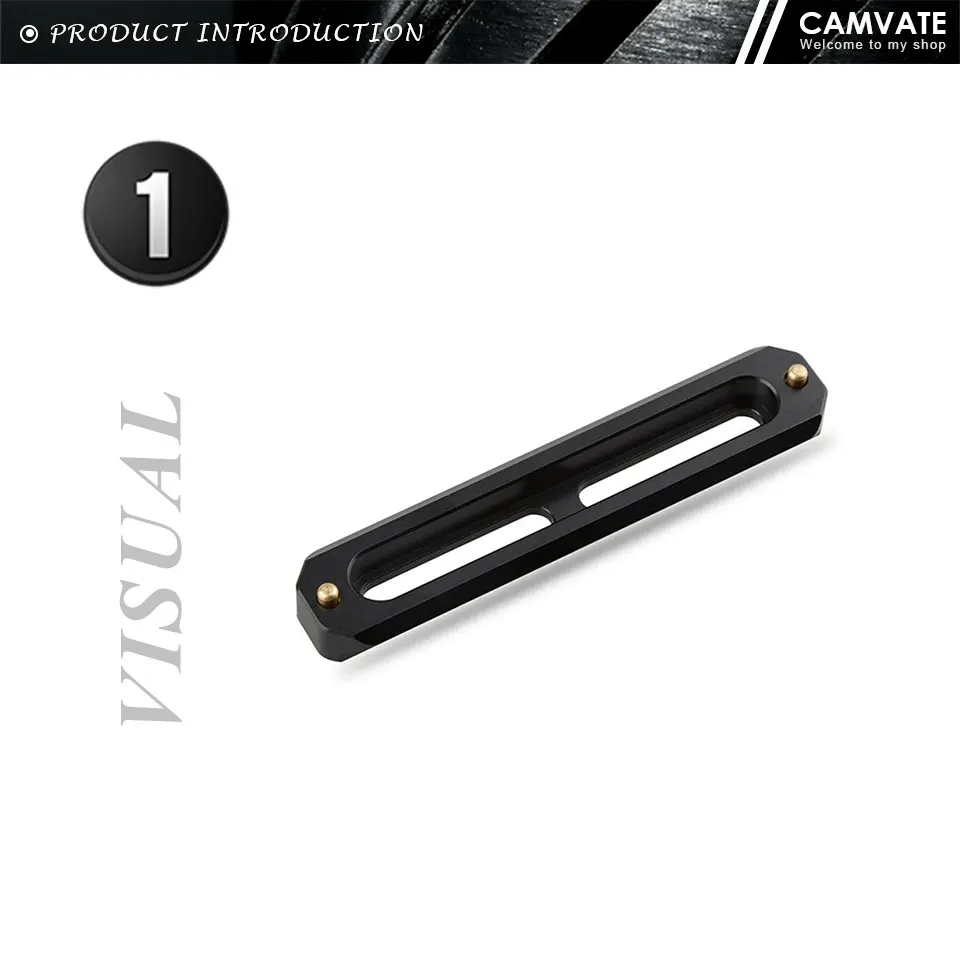 Quick Release Nato Rail 3.94" with 1/4" Screws and Mounting Slots for DSLR Camer