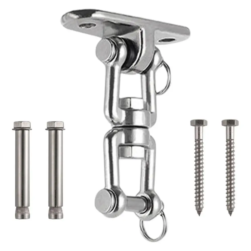 Set 4 Ganci Rotanti In Acciaio Inox 304 Per Altalene – Portata 680 Kg Con Cuscinetti A 180°