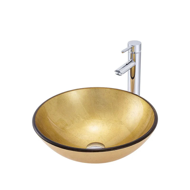 

Tempered Glass Art Wash Basin Simple Table Basin Bathroom Washbasin Design