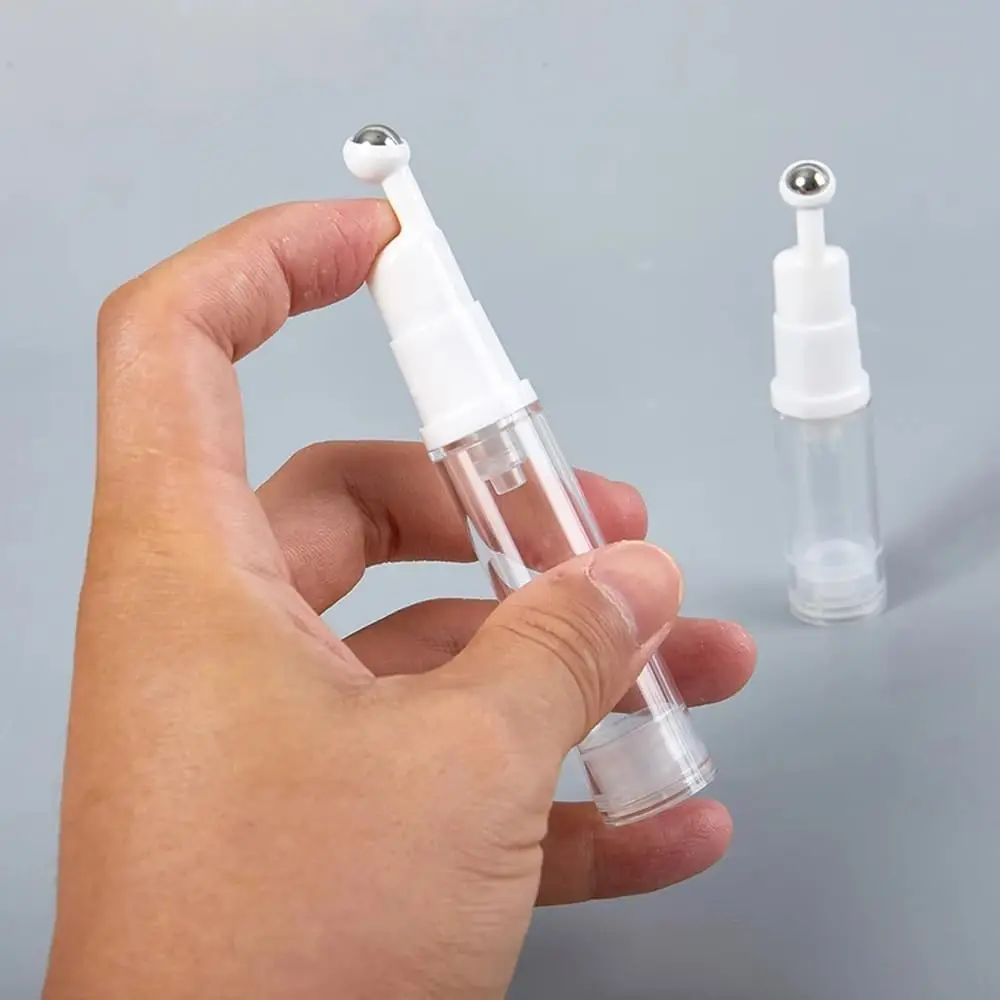 5-Piece Set of Refillable Vacuum Eye Cream & Essential Oil Roller Bottles with Steel Ball