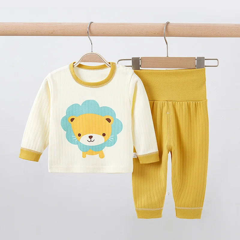 Infant Baby Underwear Set Dragon Cartoon Print Boys Girls Cotton Comfort Soft Children's Suit Homewear Kids Clothes Pajamas