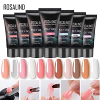 ROSALIND Pure Color Poly Nail Polish Gel Acrylic Extension Semi Permanent Crystal Jelly Art Design Extension Glue 15ML/30ML 1