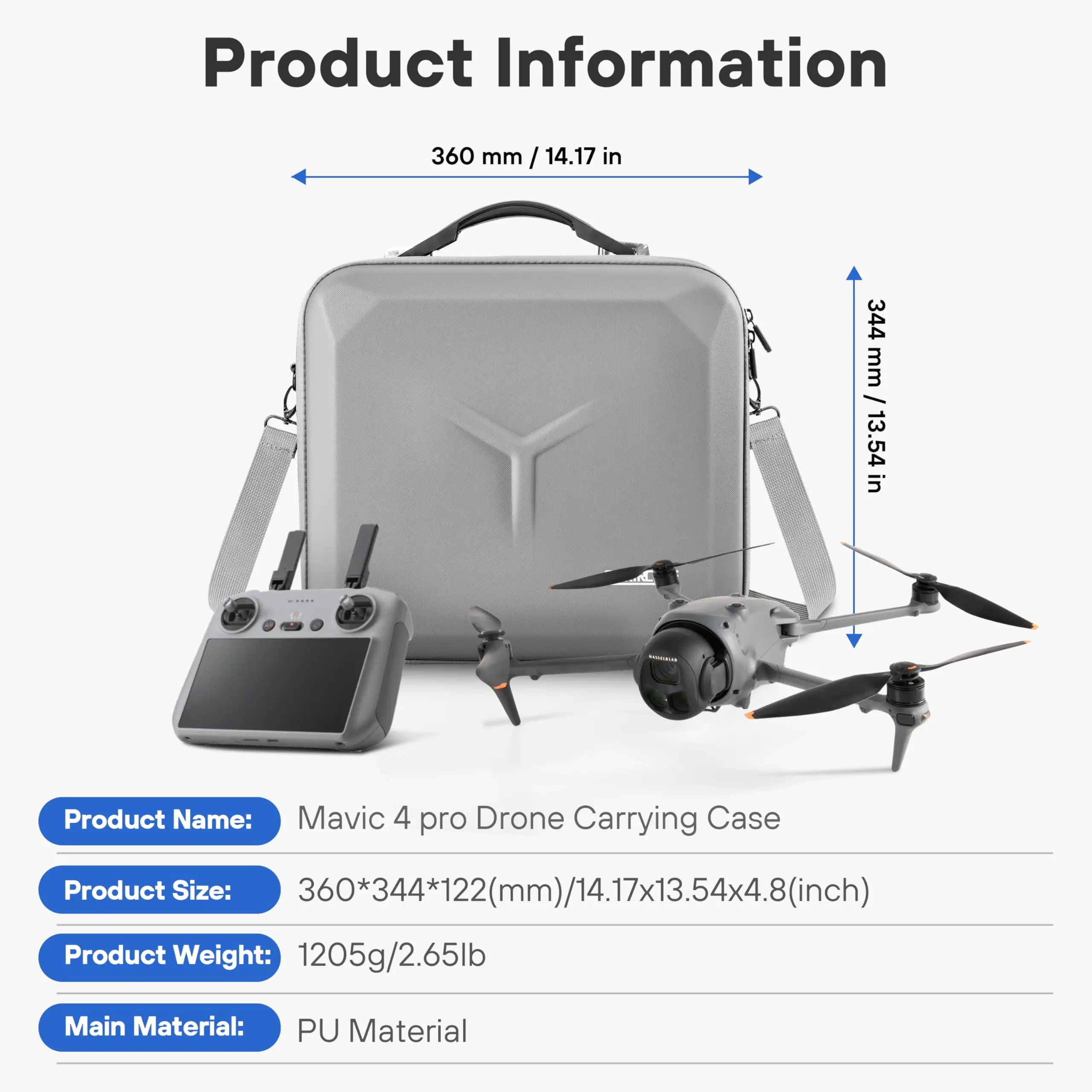 Sac de transport Mavic 4 Pro – étui bandoulière pour DJI RC Pro 2